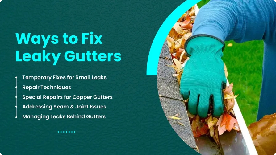 how to stop gutter leaks