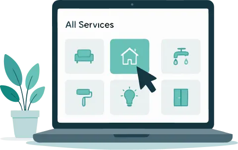 Home services selection screen